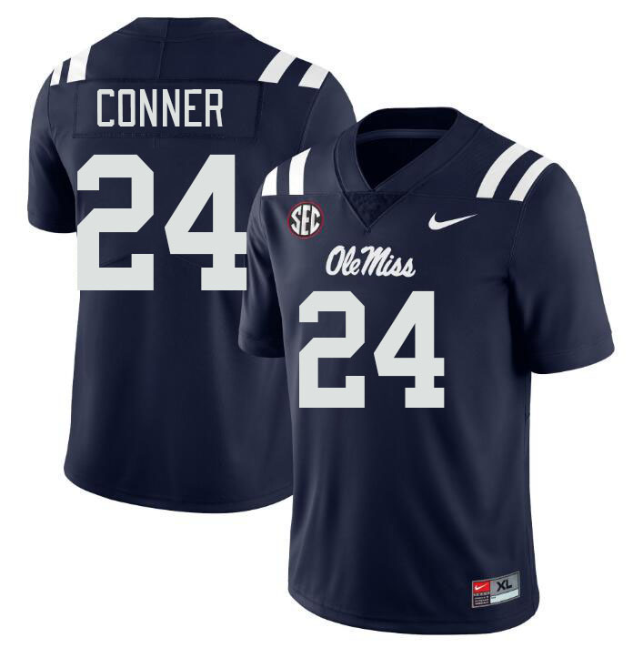 Ole Miss Rebels #24 Snoop Conner College Football Jerseys Stitched Sale-Navy